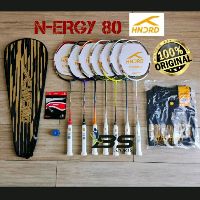 RAKET BADMINTON HUNDRED HNDRD N-ERGY 80 NERGY80 NERGY 80 ORIGINAL