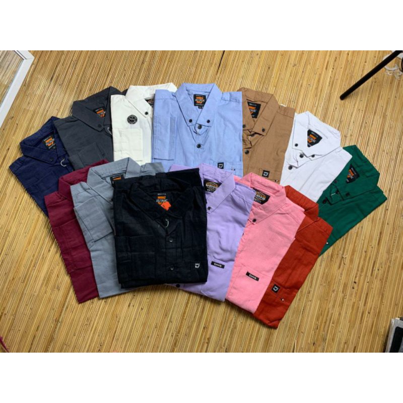 KEMEJA PANJANG POLOS/ BAHAN OXSPORT / HEM PANJANG POLOS/ KEMEJA PANJANG PRIA