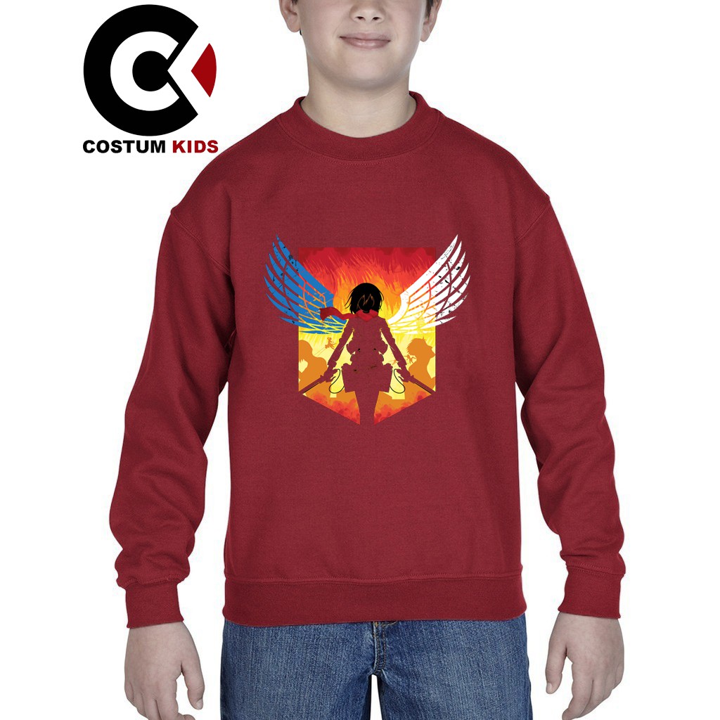 JAKET SWEATER ANAK ATTACK ON TITAN