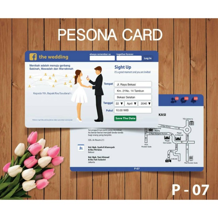 Blangko Kartu Undangan Pernikahan Pesona 07 Harga Termurah Gratis File Setting Isi 100
