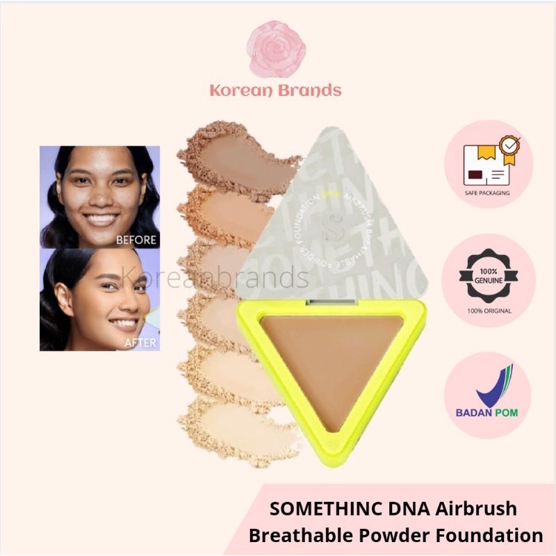 Somethinc DNA Airbrush Breathable Powder Foundation - Bedak Padat