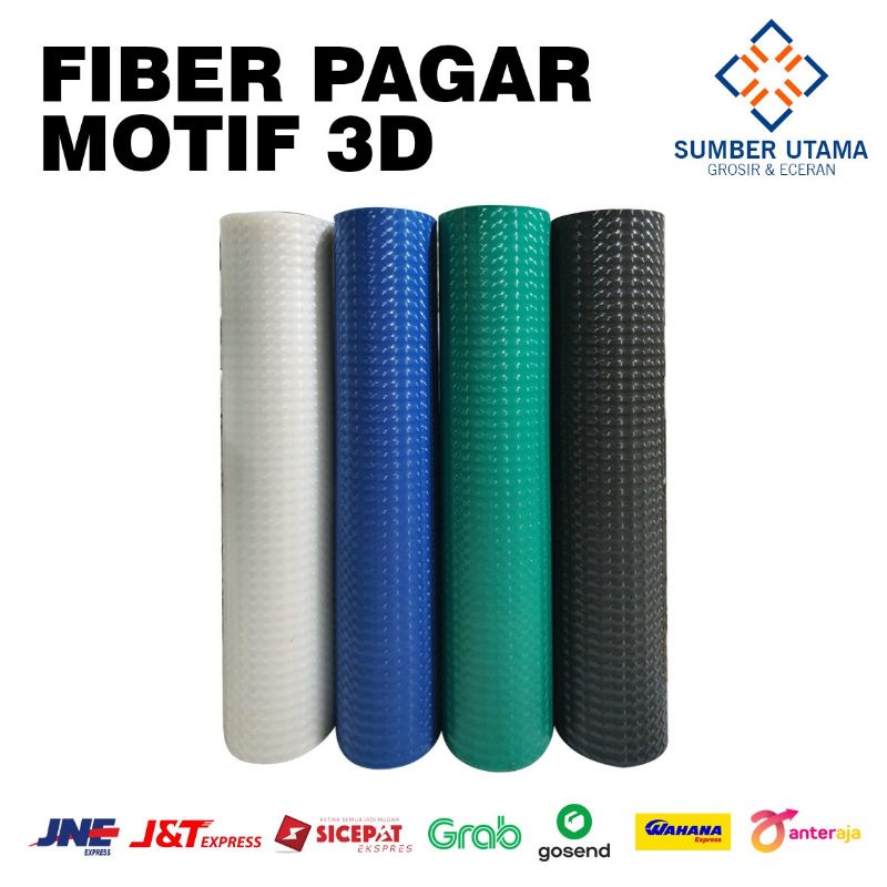 Fiber pagar / penutup pagar Motif 3d Dimensi Dimension