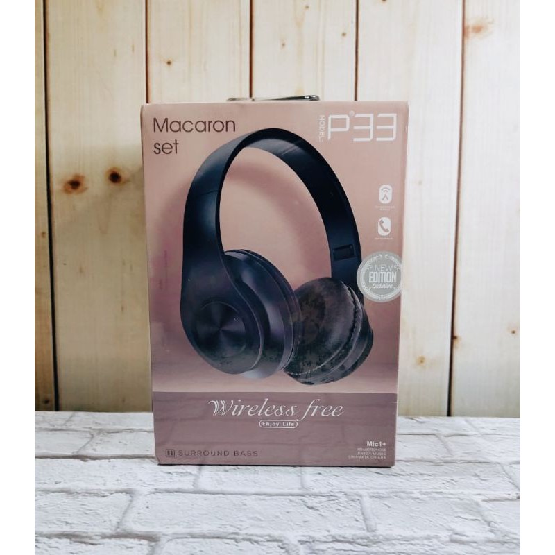 Macaroon P33 Bluetooth Headset Headphone Bando