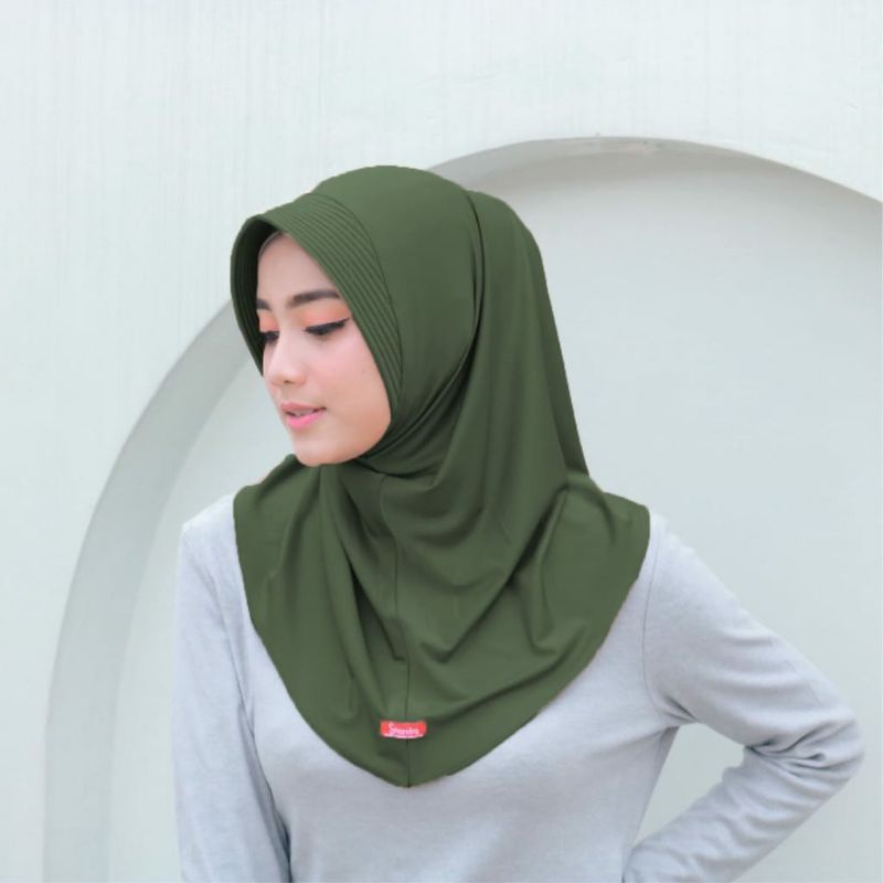 [Sh ]sproty hijab hijab sport jilbab sport olahraga instan pet terlaris bergo hamidah hijab instan size M