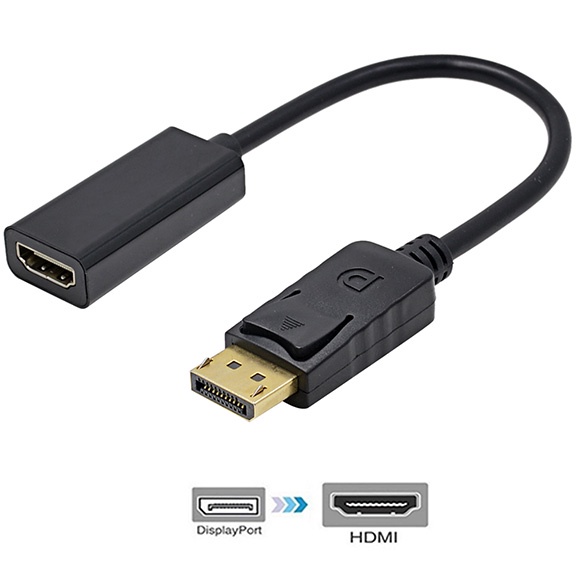 [PROMO] Adapter Konverter Display Port Dp Ke Hdmi 4k Male Ke Hdmi Female Lapis Emas Untuk Pc / Laptop / Adapter Converter Display Port to HDMI - Hitam / Converter Cable Adapter DisplayPort Cable Male to female DP to HDMI Compatible 4K 1080P / Display Port