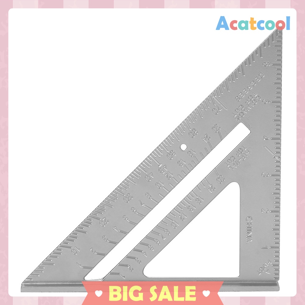 7 inch Metric Triangle Angle Ruler Woodworking Speed Square Protractor Set