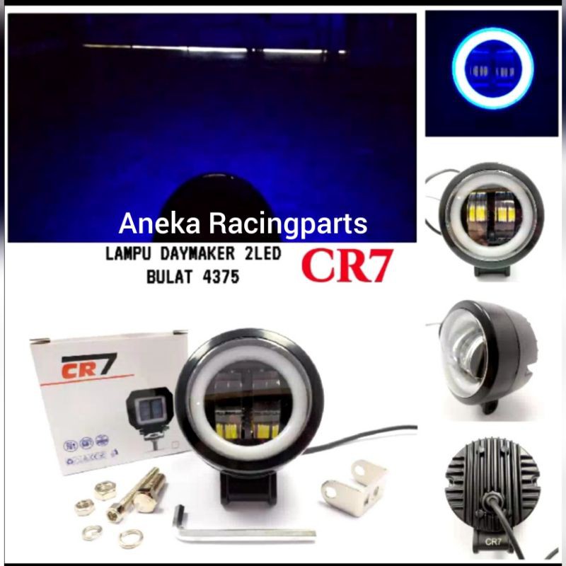 lampu tembak dymaker 2led flash strobo super terang casing almu klx crf wr vixion dll / lampu sorot