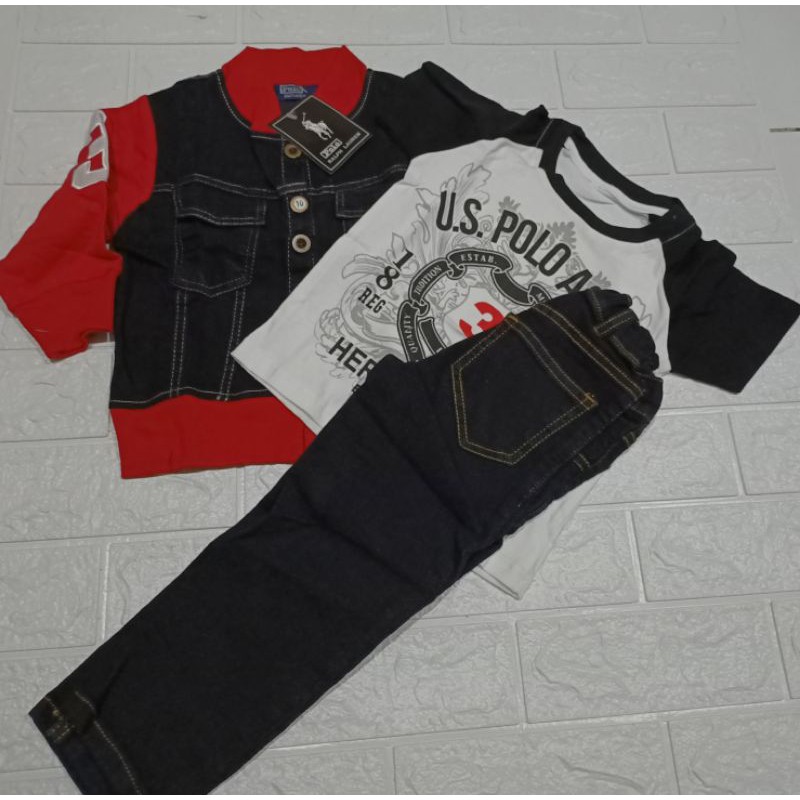 Polo 3in1 (kaos,jaket,jeans)