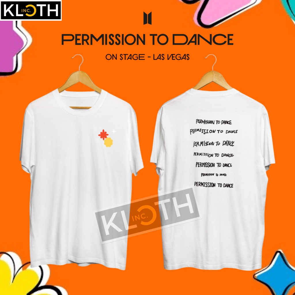 [PTD] Kaos BTS Permission To Dance LAS VEGAS Concert Cotton 24s Premium Bisa Upgrade Lengan Panjang