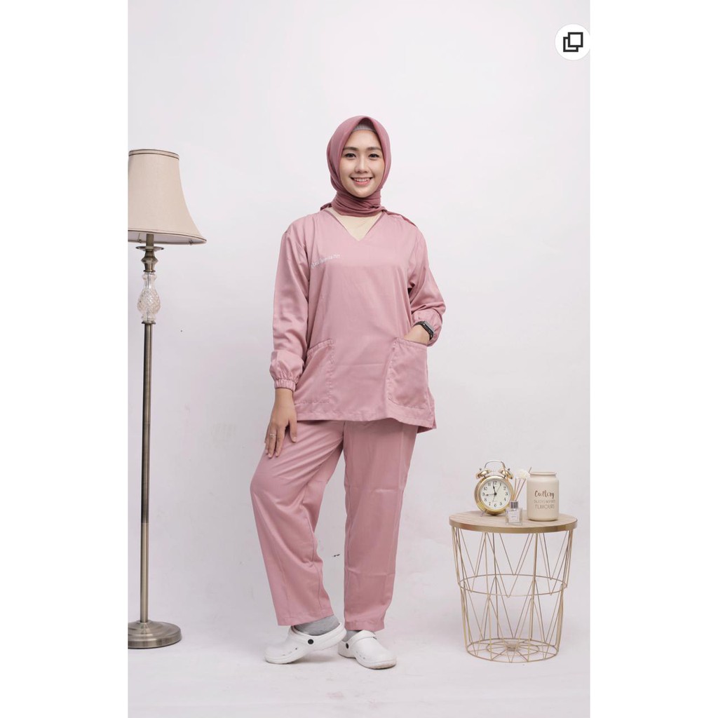 baju OK jaga kesehatan lengan panjang / scrub lengan panjang / baju jaga / baju OK
