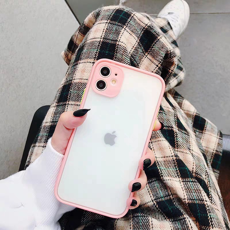 Case Bahan PC matte Desain Lensa Kamera Untuk iPhone 11 11 Pro Max 6 6S 7 8 Plus X XS Max XR