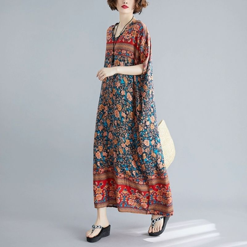 MDLV ~ 91002 Homewear Maxi Dress Maxi Oversize Dress Bigsize Dress Batik Fashion Import