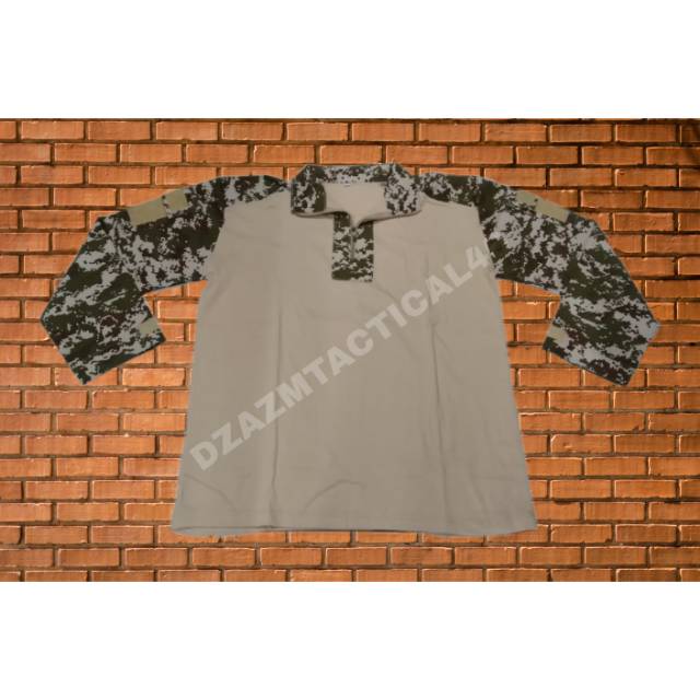 Kaos panjang berkerah bdu loreng gurun