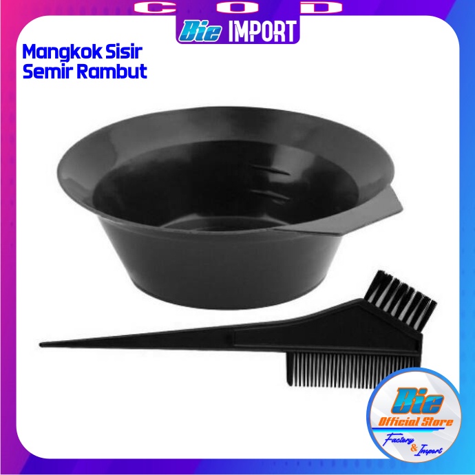 Mangkok &amp; Sisir Semir Rambut 2 in 1 Impor Best Seller