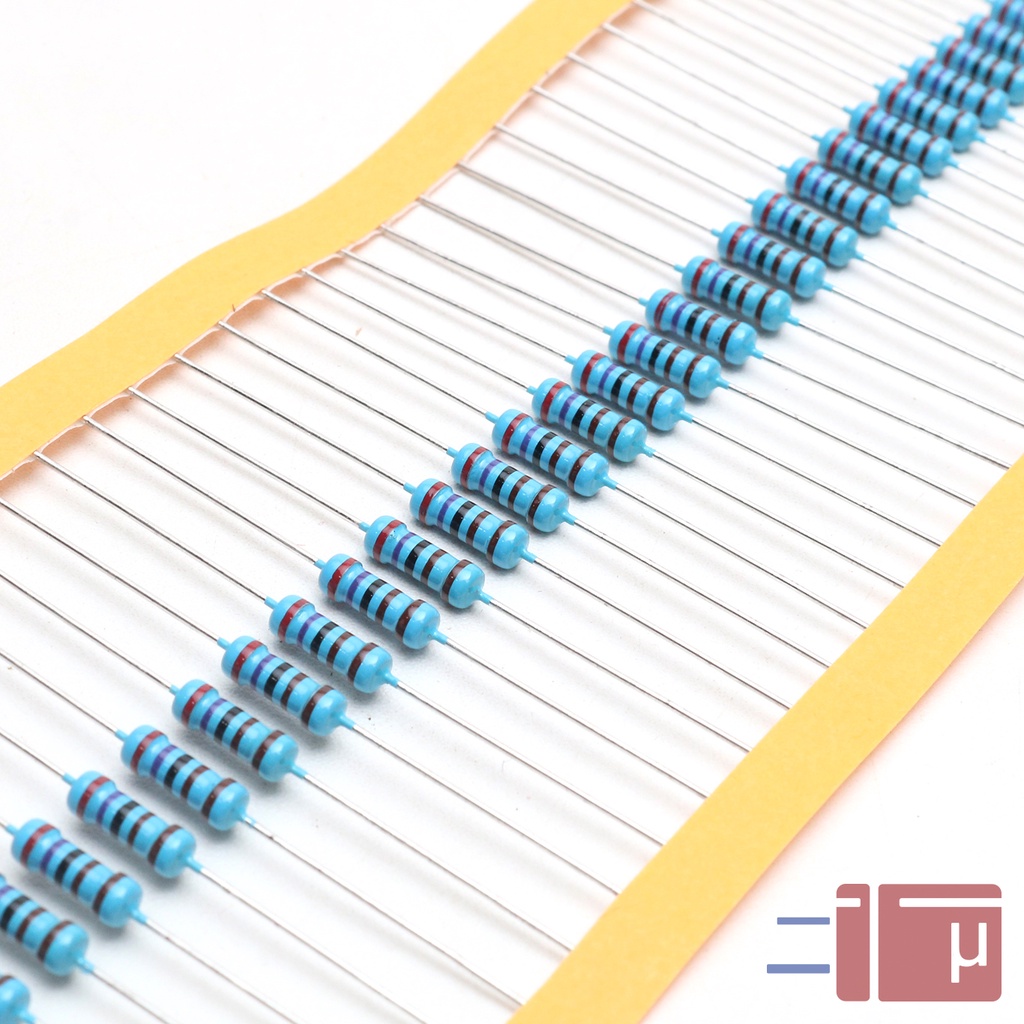 x10 Resistor 2K7 2.7K 1/2W Metal Film 1% Taiwan Kaki Tembaga