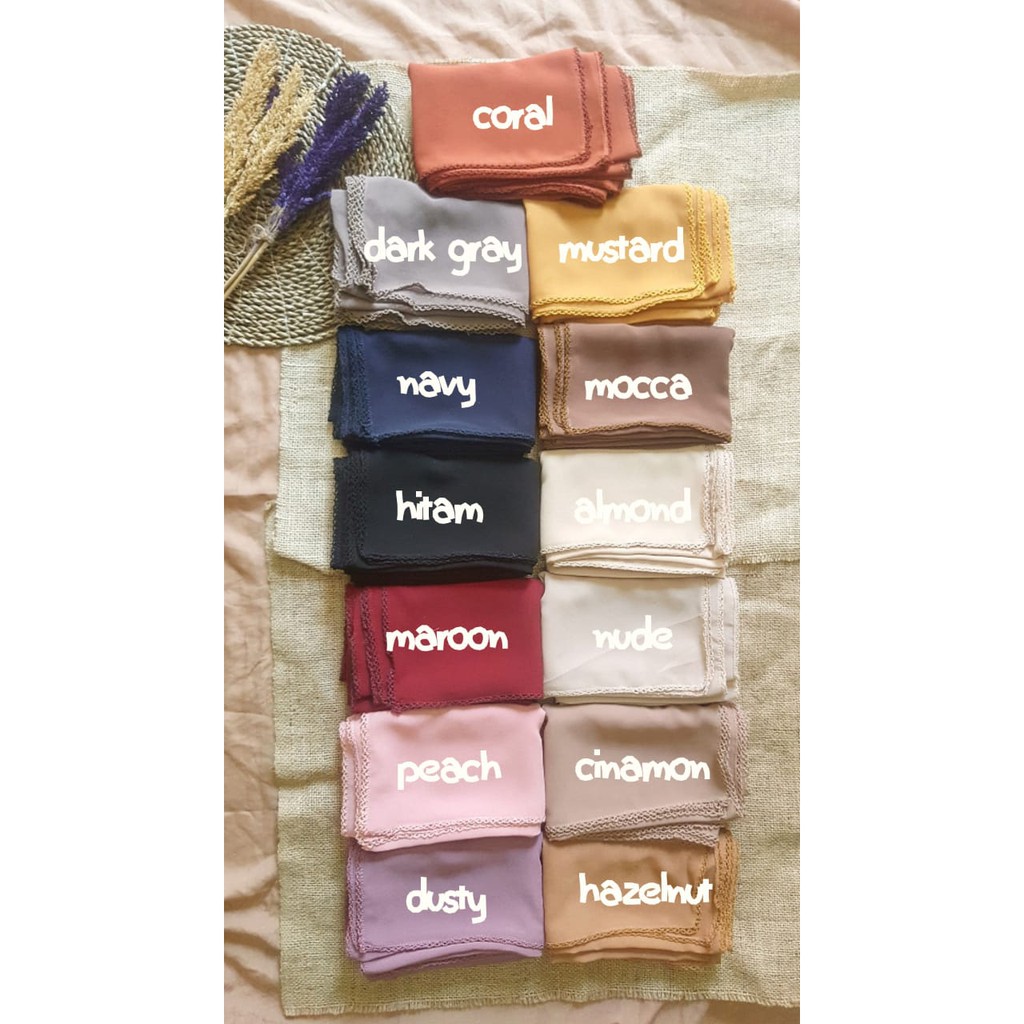 SH_ JILBAB PASHMINA RENDA CERUTY BABY DOLL / PASHMINA CROCET / PASHMINA ukuran 180x75 1kg muat 8pcs