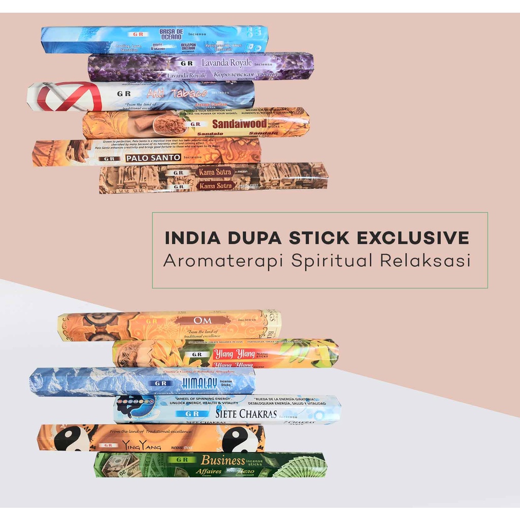 India Dupa Stick Exclusive Aromaterapi Spiritual Relaksasi (DPA06)