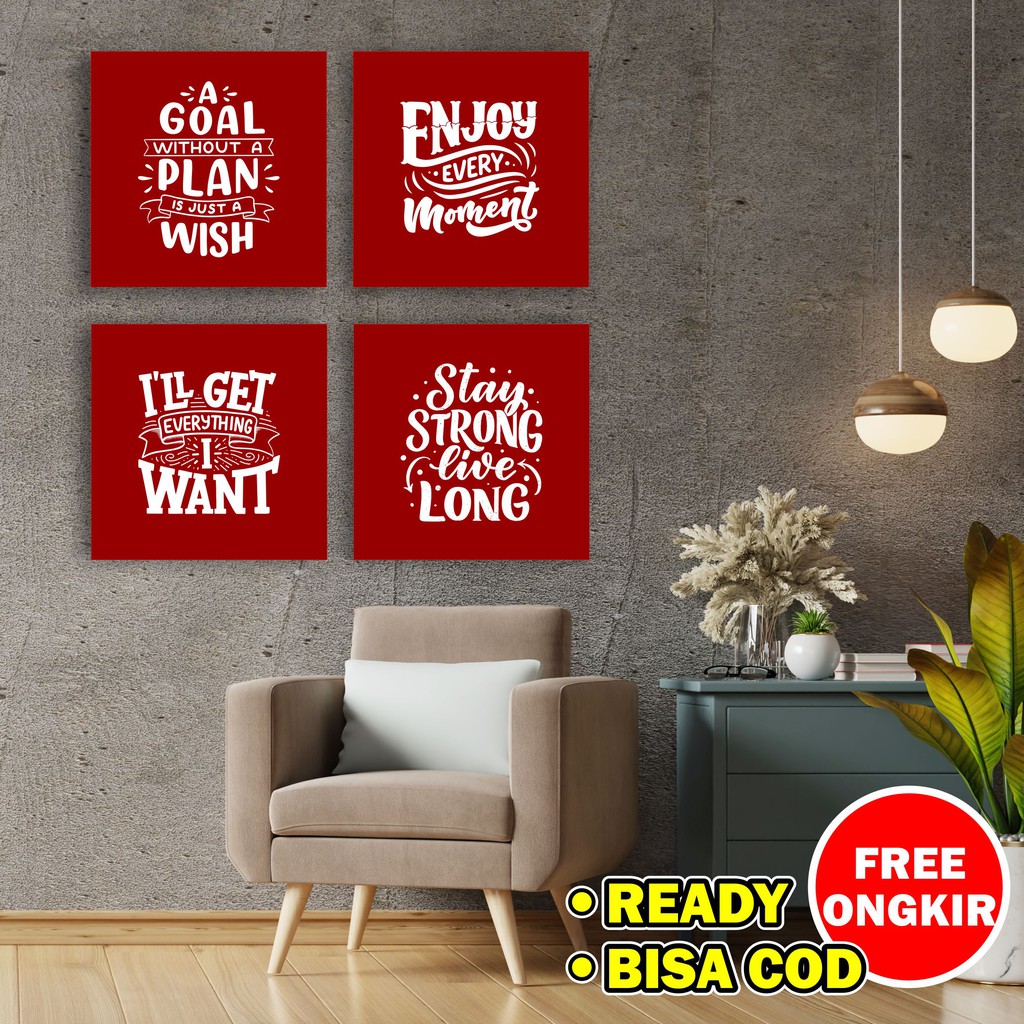 Hiasan Dinding Pajangan Ruang Tamu Motivasi Quotes Dekorasi Rumah Kamar Tidur Cafe Wall Decor Quote