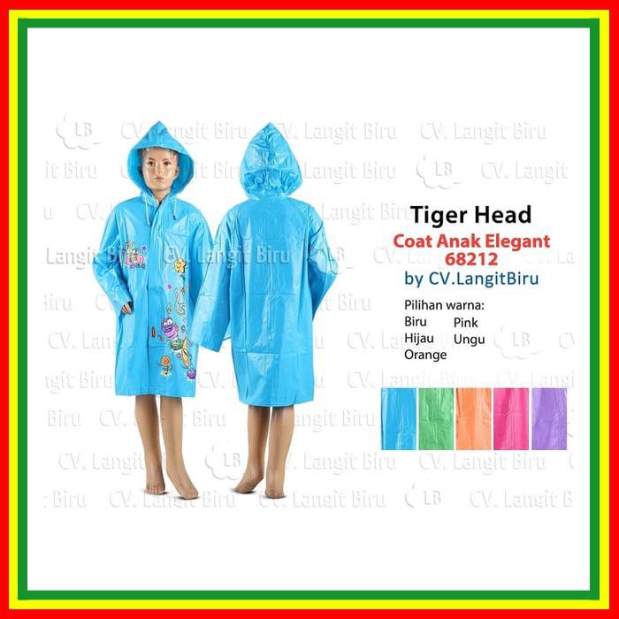 Jas Hujan Tiger Head Jaket Jas Hujan Mantel Hujan ~ Jas Hujan Coat Anak Elegant 68212 Tiger Head