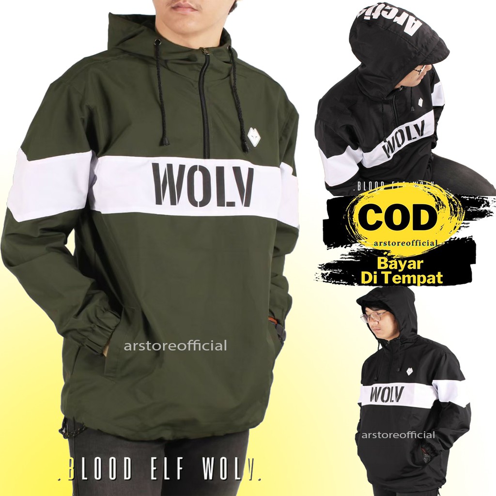 [BISA COD] Jaket Parasut Running Wolv Original / Jaket Pria / Jaket Keren