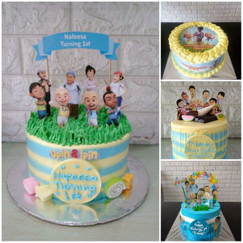 

Upin Ipin / tart karakter / bolu ulang tahun / birthday cake