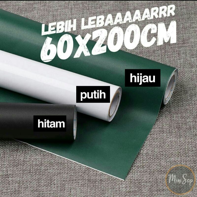 

Stiker blackboard 200 x 60 cm papan tulis kapur dinding flexible