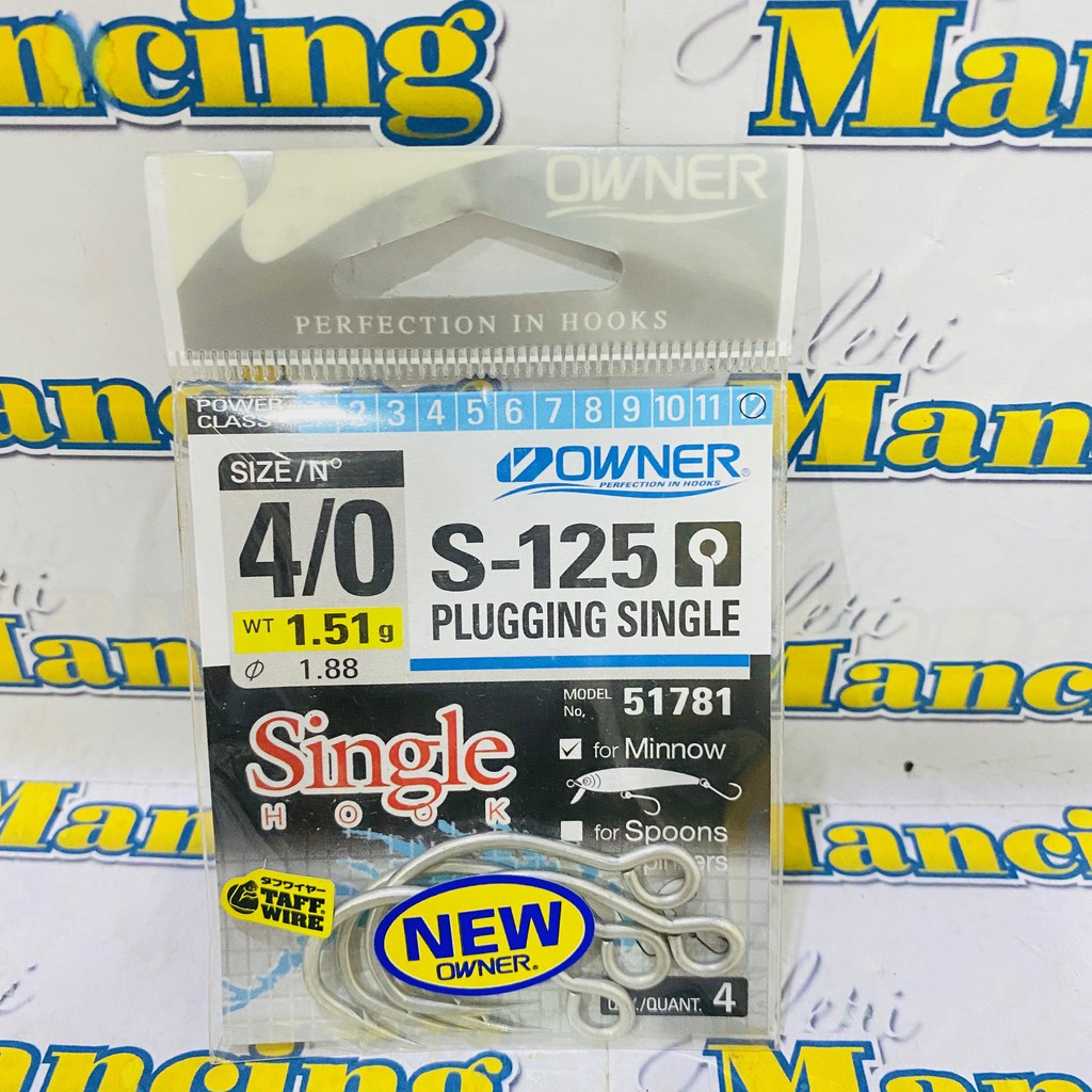 KAIL PANCING OWNER PLUGGING SINGLE S-125M SIZE #4/0 - #5/0 - #9/0