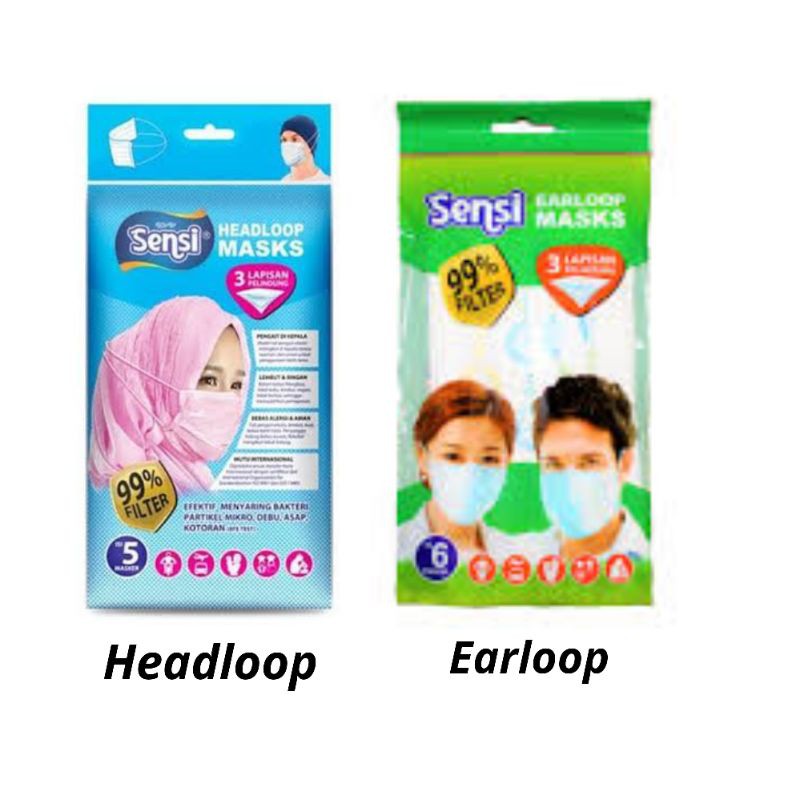 masker dewasa 3 ply isi 5 pcs