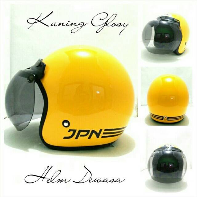 Helm Bogo JPN ARC Kuning Glosy+Kaca Bogo Original