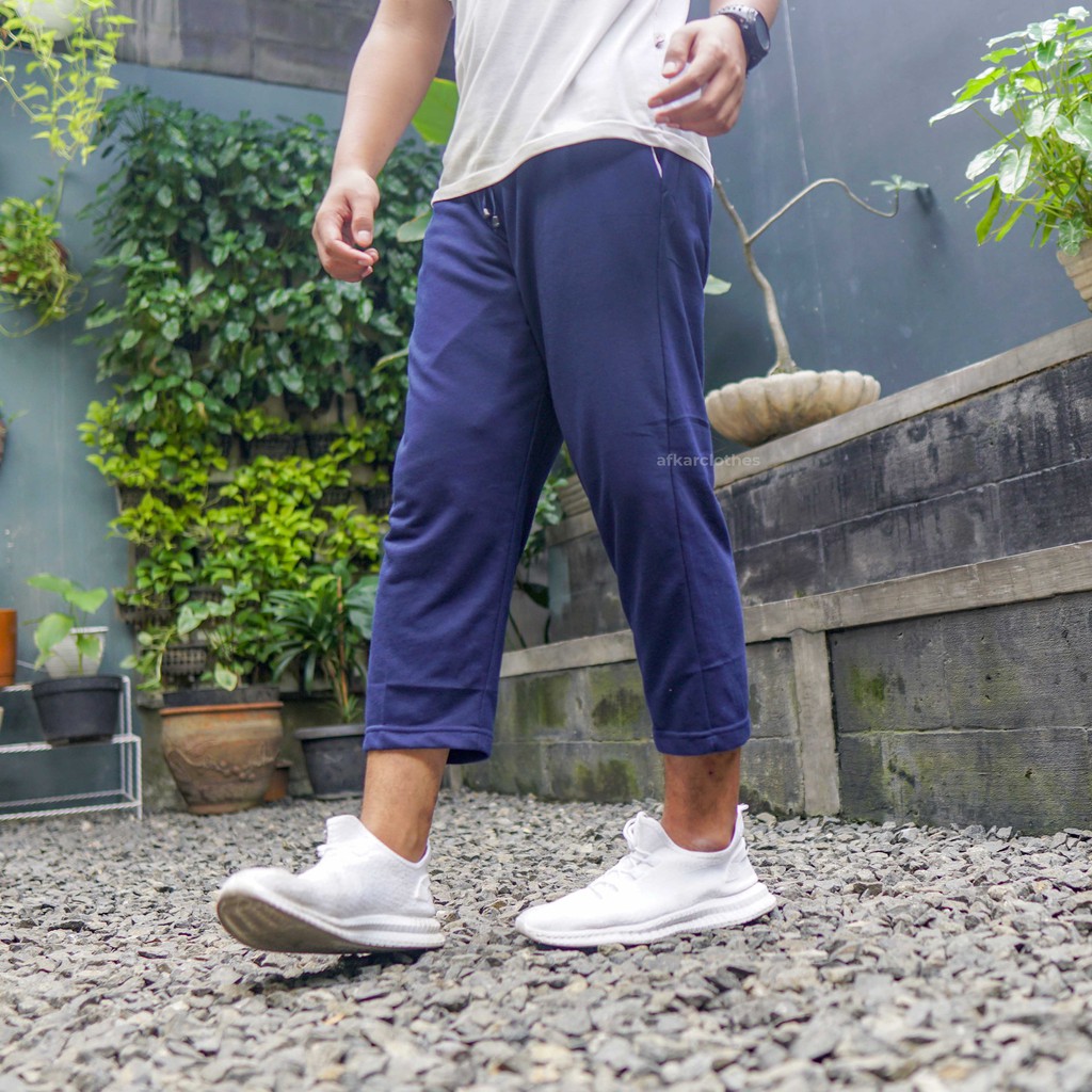 Celana 7/8 Pria Celana Pendek Santai Syari 7/8 Laki Laki Jumbo Short Pants QOMISHU AKIO Celana Cowo 