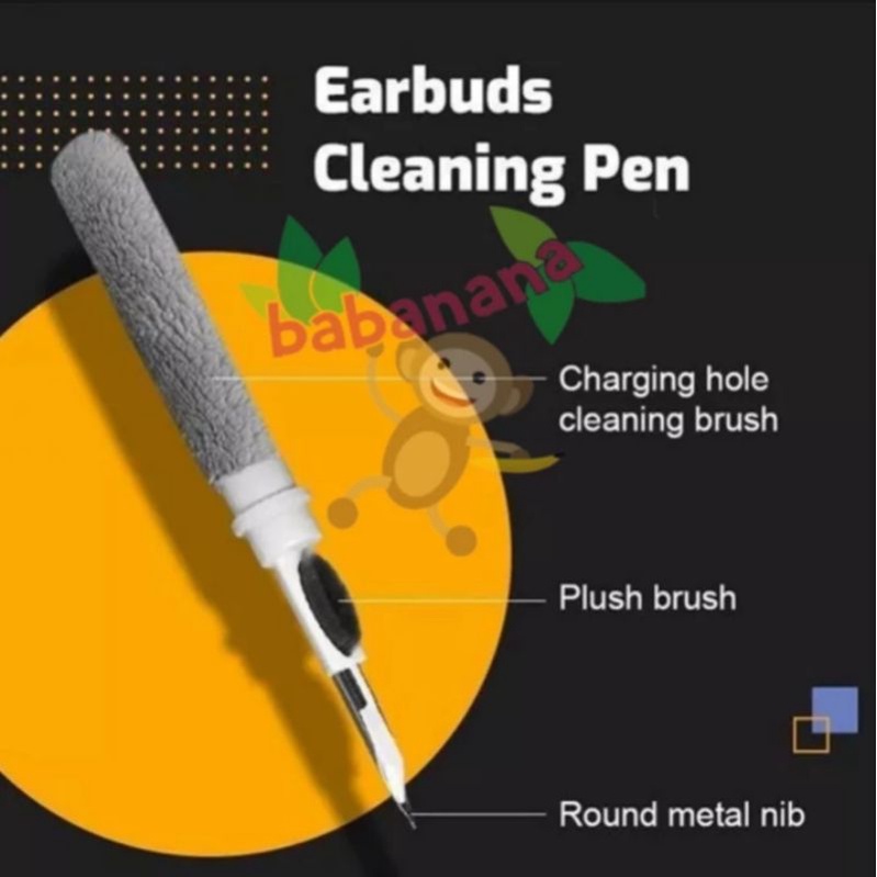 Pembersih earbuds earphone headet cleaning kit set brush pin needle