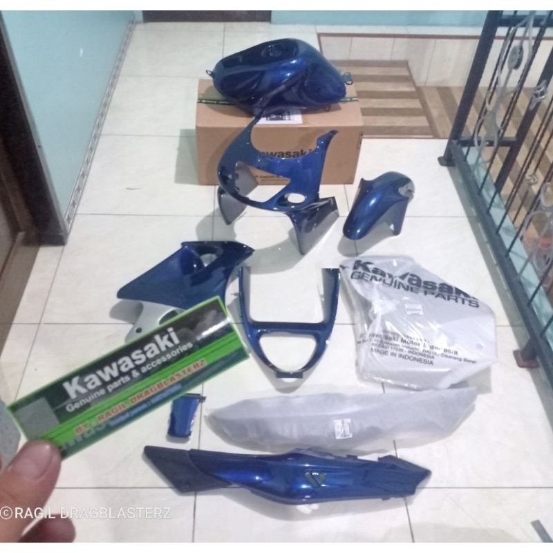 full body set ninja rr old Biru navy biru Dongker original Kawasaki
