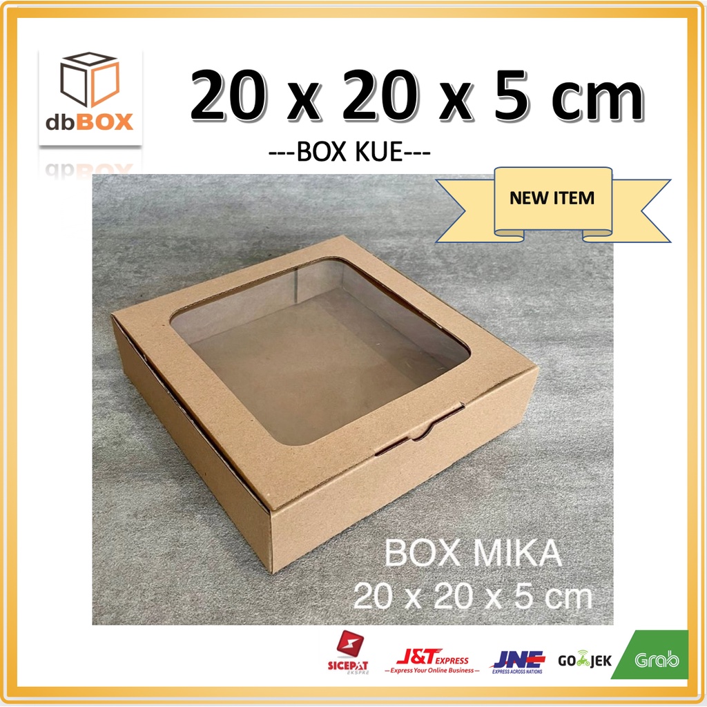 

BOX MIKA 20x20x5 kardus die cut, untuk kue hampers gift box MIKA MIKA