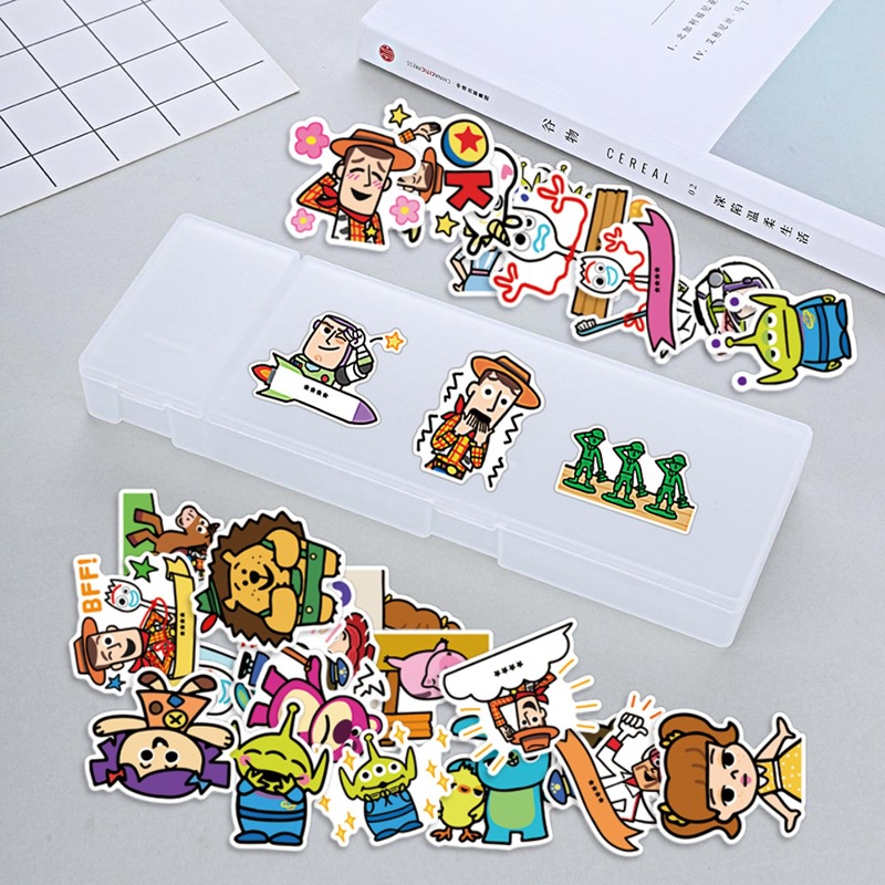 50 buah Mainan Cerita stiker kartun ponsel case Jurnal bahan anak-anak lucu anime tangan Buku stiker