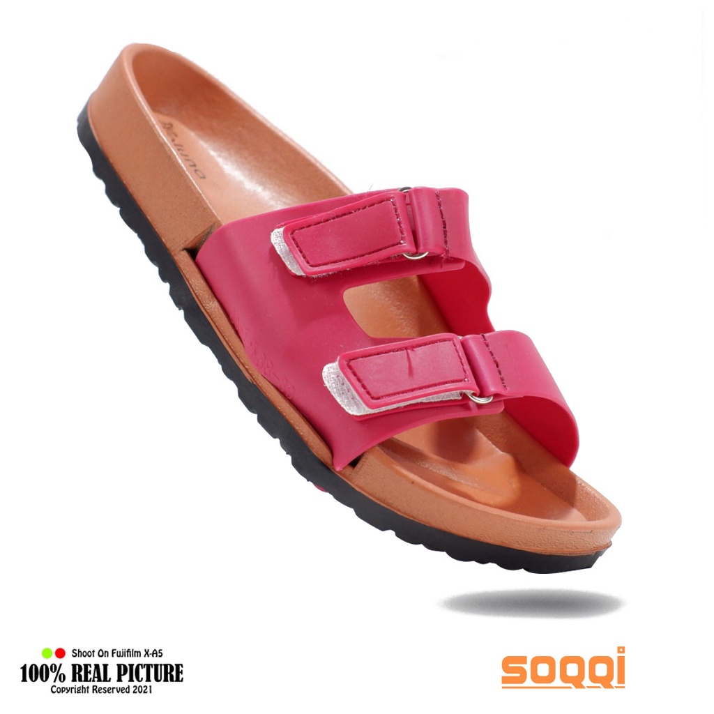 Sendal wanita selop karet jely import korea original sandal slop jely cewek dewasa model casual slide terbaru tebel 3cm model baru branded LL 8051 1LB promo lebaran murah cod 36-40