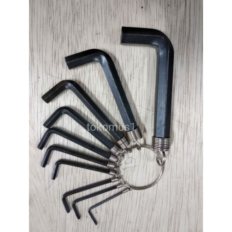 KUNCI L SET HEX KEY RING 10 IN 1 TOOL WRENCH MJSTY - YS