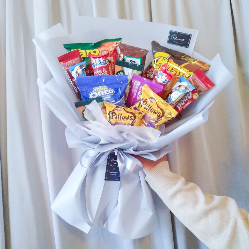 

BOUQUET SNACK / SNACK BOUQUET / BUKET MAKANAN / BUKET SNACK