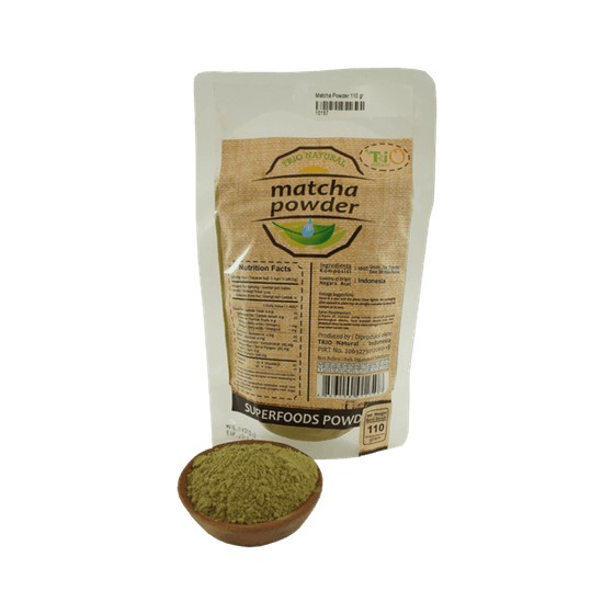 

Matcha Powder 110 Gr Trio Natural - Bubuk Matcha Green Tea - Bubuk Teh - Green Tea Powder - Matcha