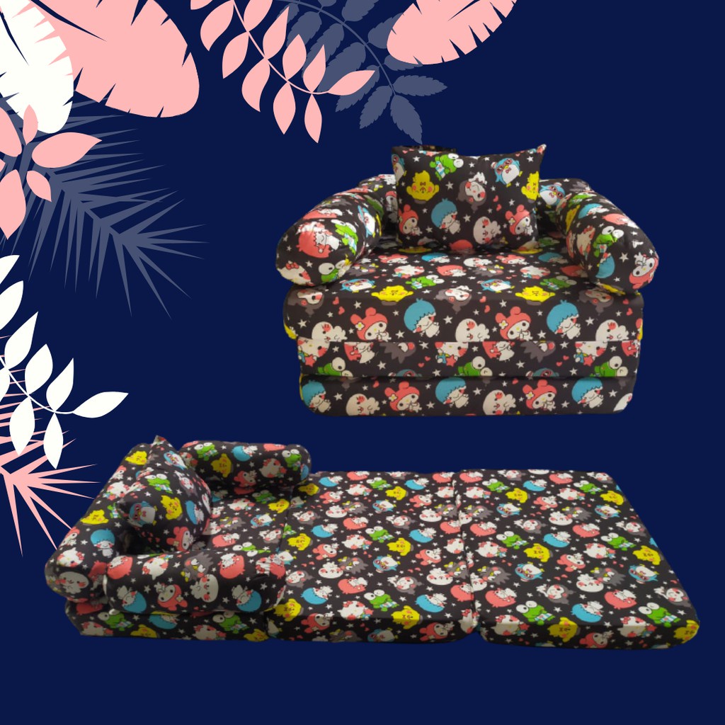 Kasur Busa Single Sofabed Minimalis Sofa Anak Kursi Lipat Mini Sofa Bed Single Ruang Tamu Modern