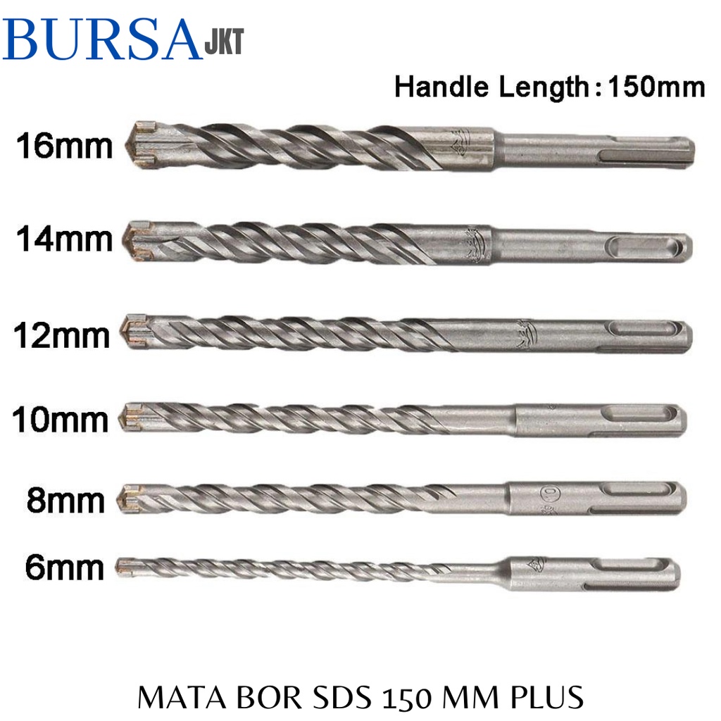 MATA BOR BOBOK PAHAT TEMBOK BETON SDS PLUS ROUND 8 MM X 200 MM