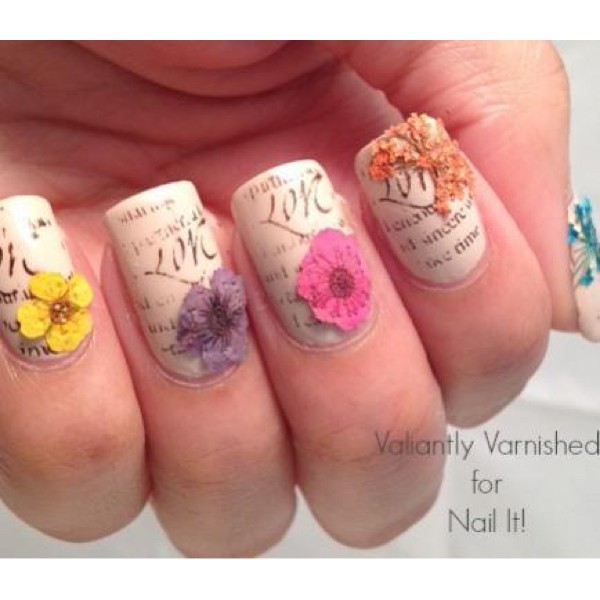 Dry flower nail art resin wheel bunga kering nailart Produk Good Quality