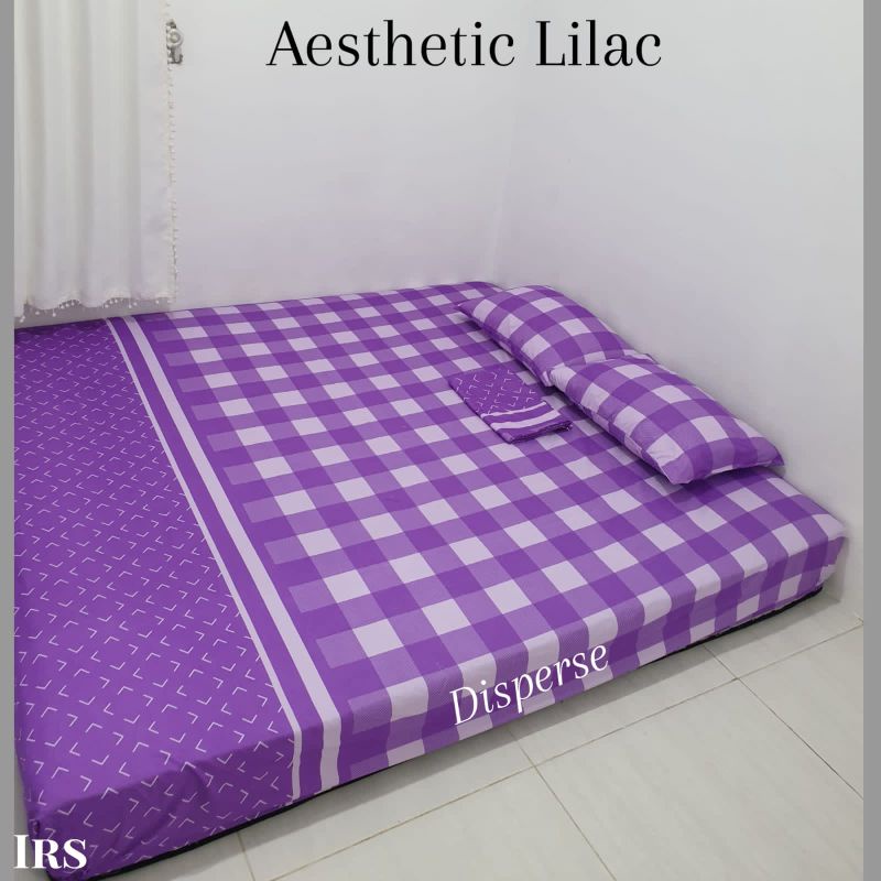 Grosir Sprei Aesthetic Lilac/Sprei Aesthetic Ungu Muda/Sprei Aesthetic Purple ukuran 120/160/180