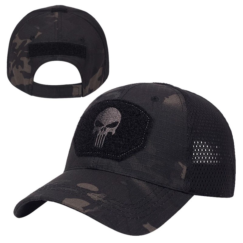 TOPI TAKTIKAL TOPI TACTICAL VELCRO TOPI KOMANDO  New tide cool Punisher Skull