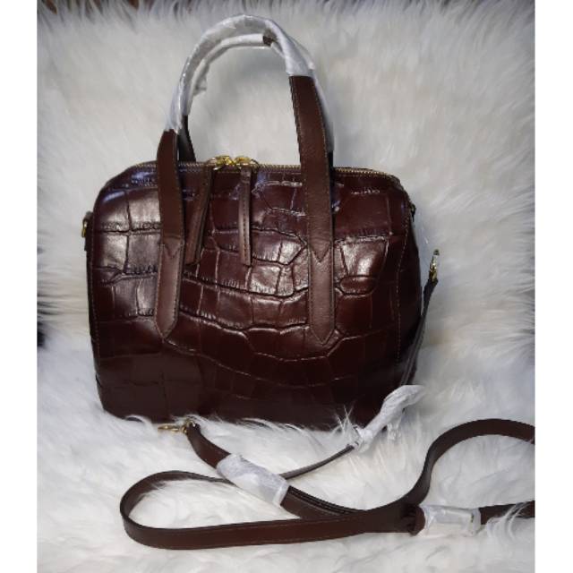 Fossil Sidney Satchel Croco