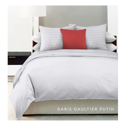 Sprei King Rabbit - Uk 100,120 x 200 Garis Gaultier White