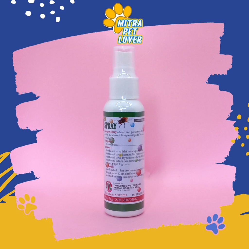 OBAT ANTI LALAT KUCING ANJING - PARAGON SPRAY 120 ML ORIGINAL - SPRAY SEMPROT PENGUSIR LARVA PARASIT KUTU FOR CAT KITTEN DOG PUPPIES MURAH - PET ANIMAL HEALTHCARE AND VETERINARY TAMASINDO OBAT KESEHATAN DAN VITAMIN HEWAN BINATANG PELIHARAAN MITRAPETLOVER