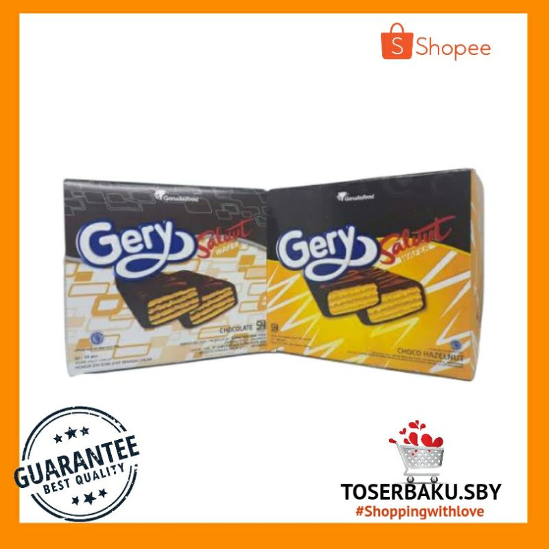 

GERY SALUT WAFER 1 pac isi 24 × 6g / Snack Murah / Camilan / Wafer Coklat / Agen Trusted Surabaya