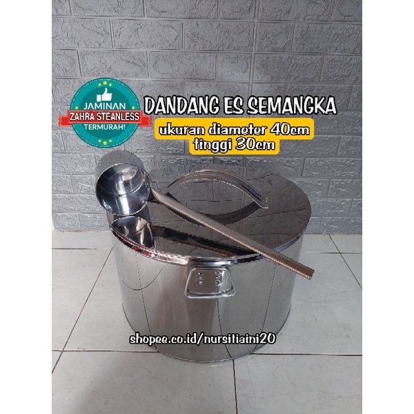 Dandang es semangka india stainless 40cm / Panci air