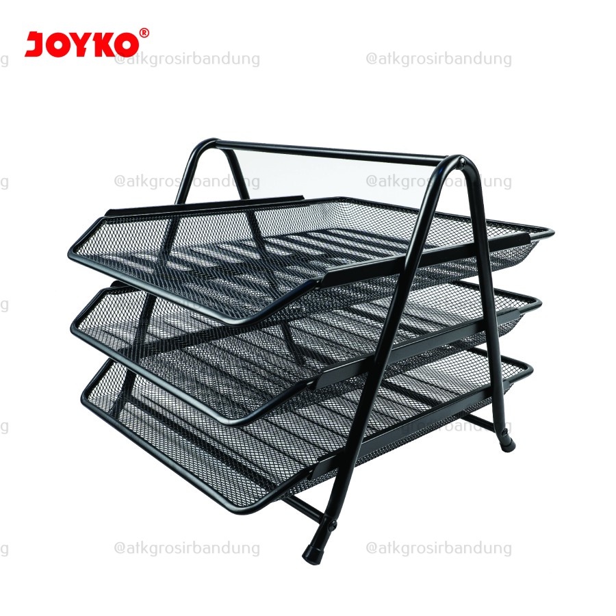 

JOYKO Document Tray/Wadah Dokumen DT-25 Besi 3 Tingkat Hitam Satu Set