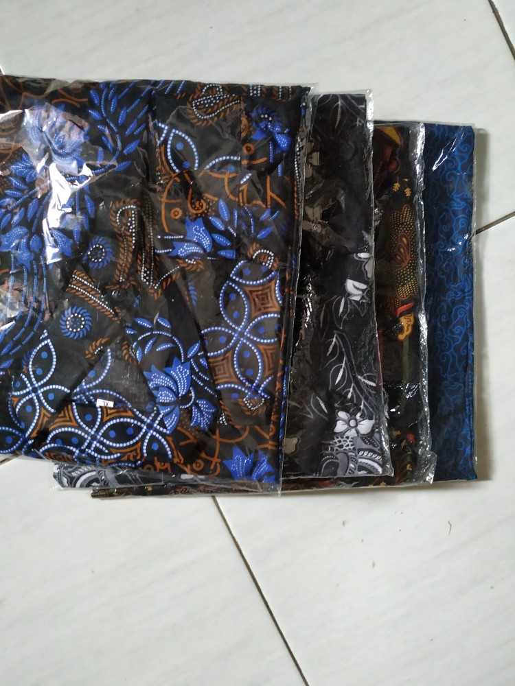 Atasan Kemeja Batik Pria Lengan Panjang Pekalongan M L Xl